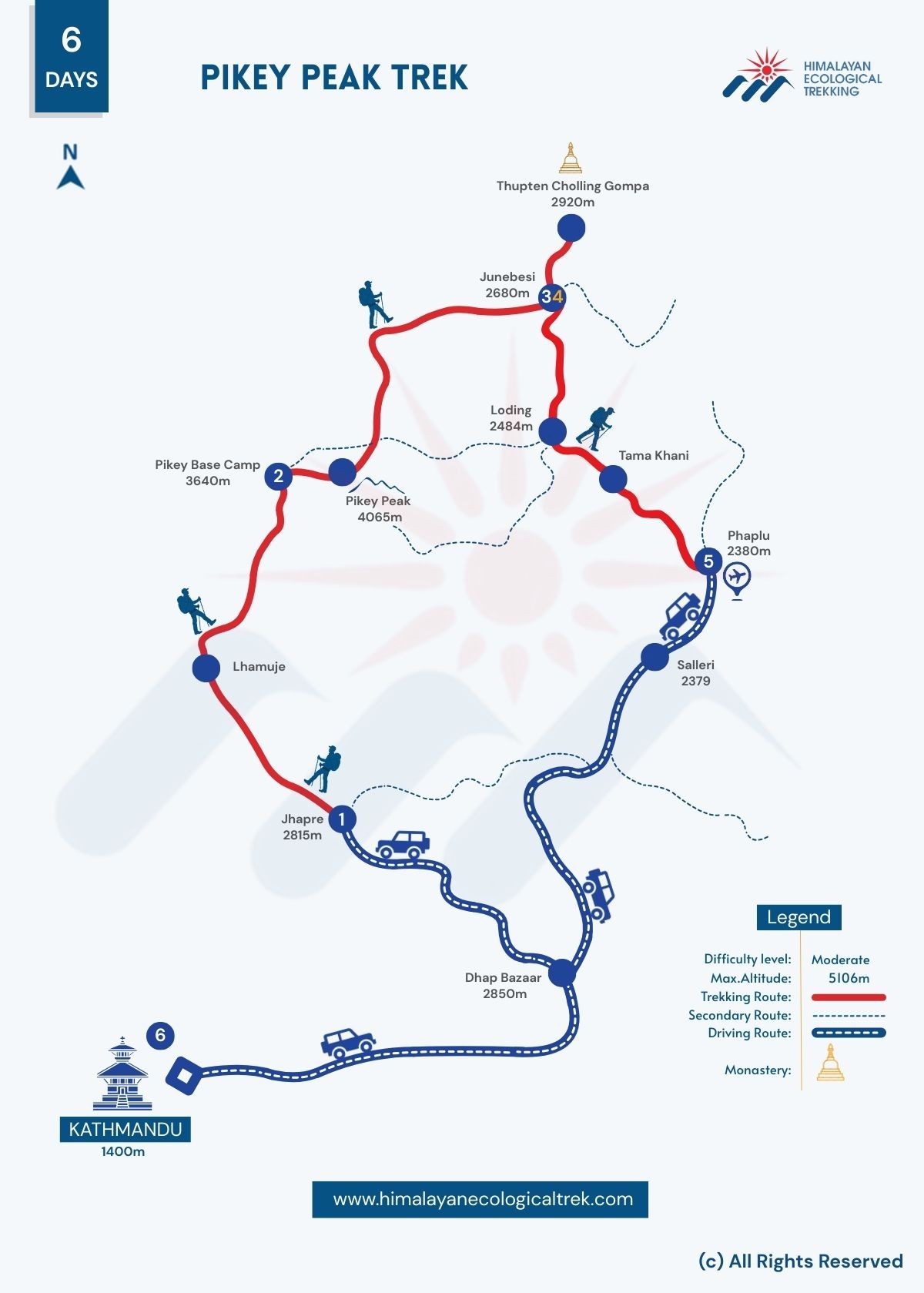 Pikey Peak Trek Map 